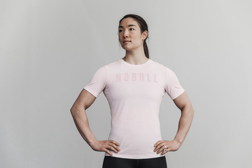 NOBULL Women's Tee - Blush - Ireland (4809RYTPV)